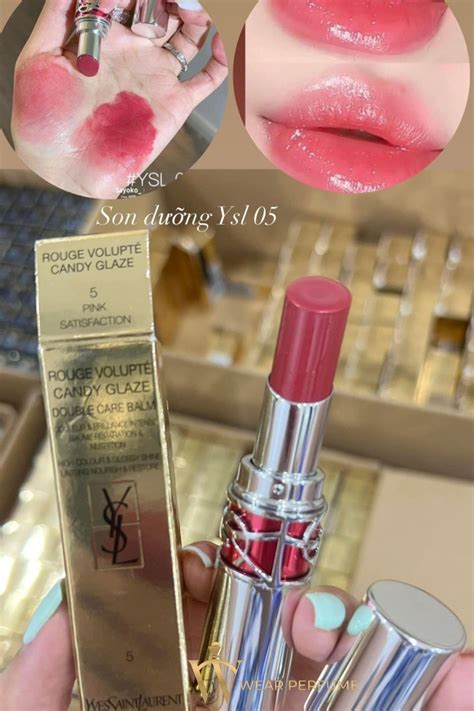 ysl gloss volupté 205|YSL candy glaze pink satisfaction.